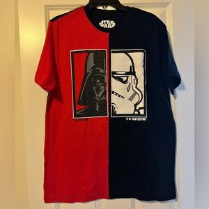 NWOT Star Wars Darth Vader/Storm Trooper Darkside T-Shirt Unisex Size Large